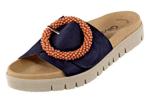 Gabor Fashion Pantoletten F - normale Weite Bequem blau