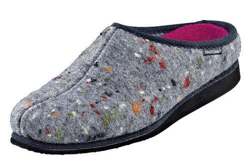 Frankenwald Hausschuhe G - bequeme Weite Bequem grau