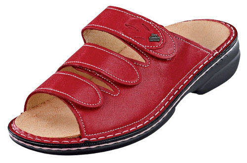Finn Comfort Pantoletten H - volle Weite Bequem rot
