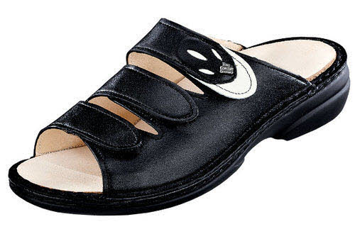 Finn Comfort Pantoletten H - volle Weite Bequem schwarz