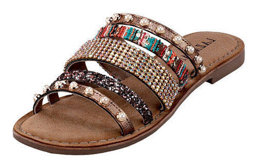 Lazamani Pantoletten F - normale Weite Casual beige