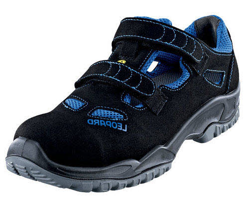 Leopard Arbeitsschuhe G - bequeme Weite Arbeitsschuh schwarz