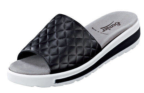 Semler Pantoletten H - volle Weite Bequem schwarz