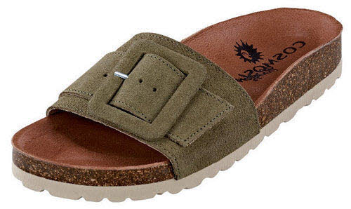 Cosmos Pantoletten F - normale Weite Bequem grün